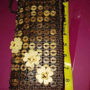 Cute clutch wooden beads